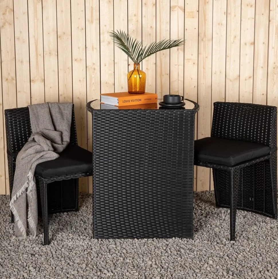 Savanna cafégrupp - Grå + Textilskydd för utemöbler