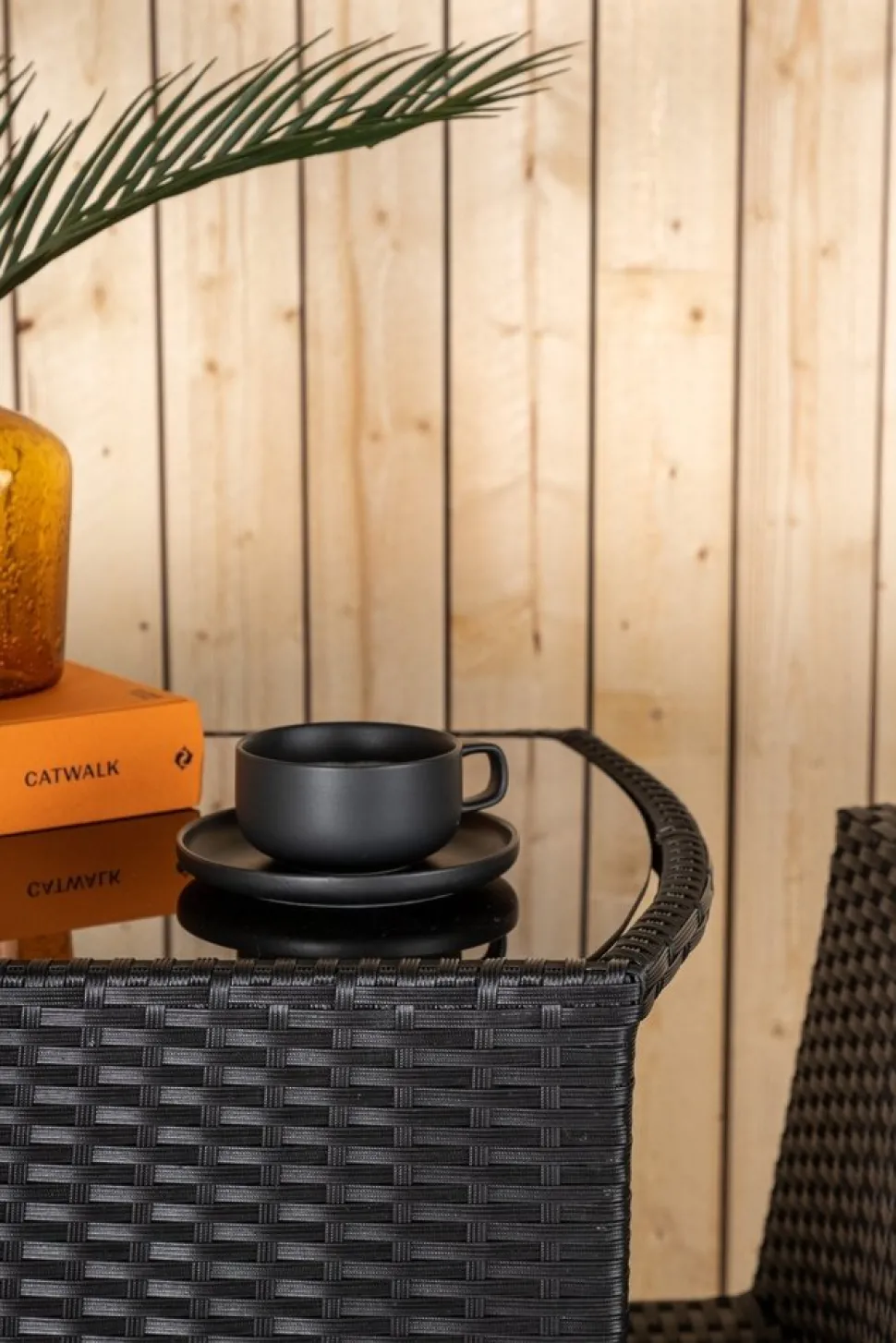 Savanna cafégrupp - Grå + Textilskydd för utemöbler