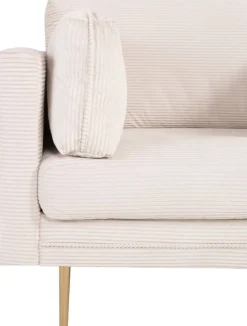 Savanna fåtölj - Ljusgrå manchester/mässing