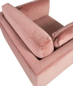 Savanna fåtölj - Rosa (sammet)/mässing