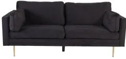 Savanna 3-sits soffa - Svart sammet