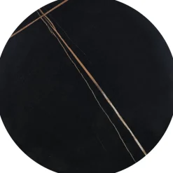 Scalita soffbord Ø50 cm - Svart marmor/svart/guld