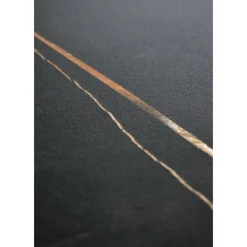 Scalita soffbord Ø50 cm - Svart marmor/svart/guld