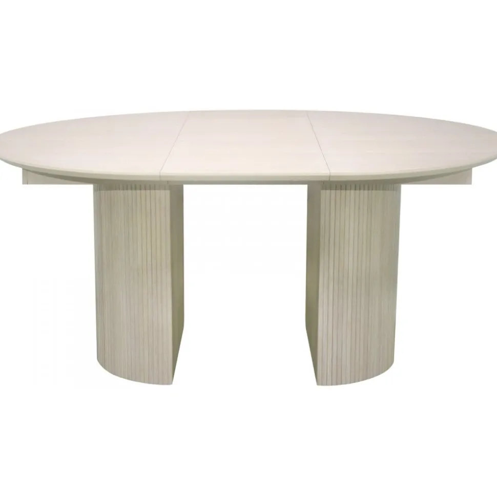 Scarlett matbord ø120 cm - Vitpigmenterad ek + Textilrengöring för möbler