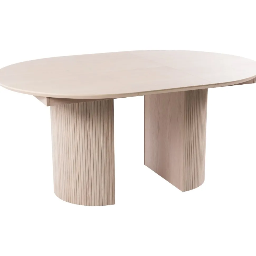 Scarlett matbord ø120 cm - Vitpigmenterad ek + Textilrengöring för möbler