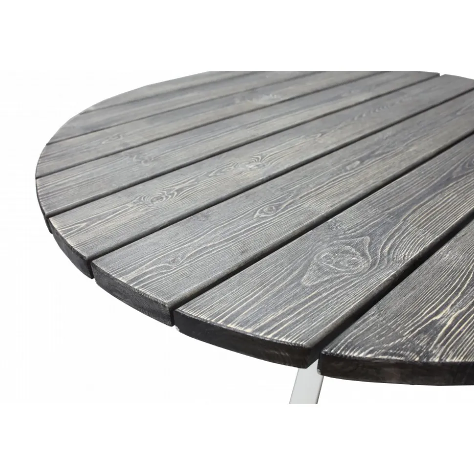 Scottsdale matbord Ø112 cm - Shabby Chic Grå/Vit + Rengöringsmedel för utemöbler