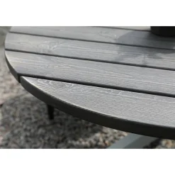 Scottsdale matbord Ø112 cm - Shabby Chic Grå/Vit + Rengöringsmedel för utemöbler