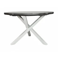 Scottsdale matbord Ø112 cm - Shabby Chic Grå/Vit + Rengöringsmedel för utemöbler