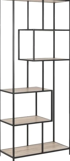 Seaford bokhylla ek / svart