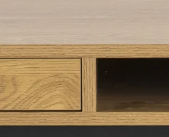 Seaford skrivbord 110 cm - Ek/svart + Möbeltassar