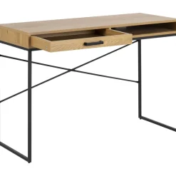 Seaford skrivbord 110 cm - Ek/svart