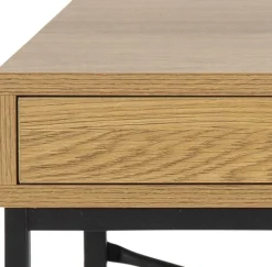 Seaford skrivbord 110 cm - Ek/svart