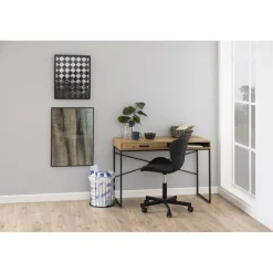 Seaford skrivbord 110 cm - Ek/svart