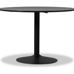 Seat matbord högtryckslaminat ø110 cm - Svart + Möbeltassar