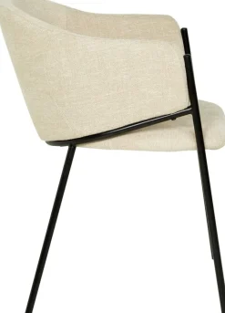 Seat matgrupp, matbord med 4 st Stacey sammetsstolar - Svart/beige + 4.00 x Stolsdyna