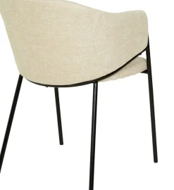 Seat matgrupp, matbord med 4 st Stacey sammetsstolar - Svart/beige + 4.00 x Stolsdyna