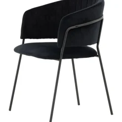Selma matstol - Svart sammet