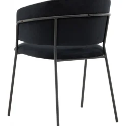 Selma matstol - Svart sammet