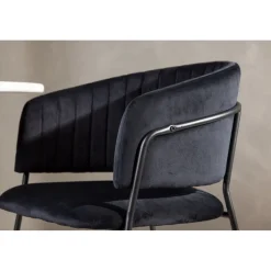 Selma matstol - Svart sammet