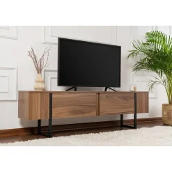 Serenity TV-bänk - Valnöt/svart