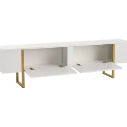 Serenity TV-bänk - Vit/guld