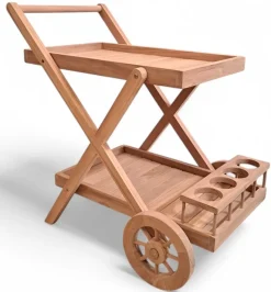 Serveringsvagn i teak - Saltö + Rengöringsmedel för utemöbler