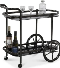 Serveringsvagn rökig metall - Rochester