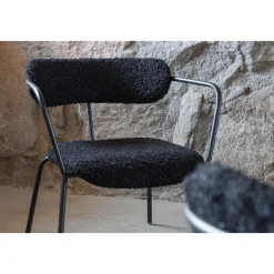 Shaun fåtölj - Svart teddy