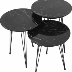 Sia satsbord Ø38 cm - Grå/svart