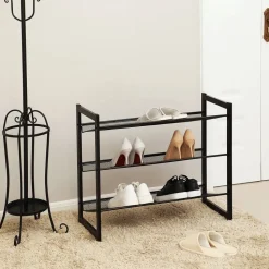 Sibel skohylla svart 74 x 62,5 cm