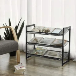 Sibel skohylla svart 74 x 62,5 cm