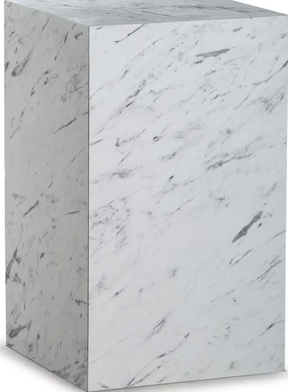 Sidobord vit marmor (Laminat)