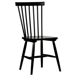 Signum matgrupp Slagbord vit/ek med 4 st svarta Karl pinnstolar