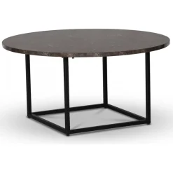 Sintorp runt soffbord Ø90 cm - Brun marmor (Exklusivt laminat) + Fläckborttagare för möbler