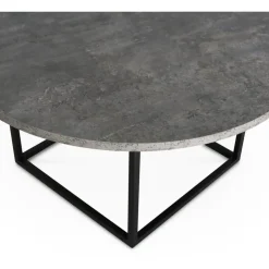 Sintorp runt soffbord Ø90 cm - Betong (Exklusivt laminat) + Textilrengöring för möbler