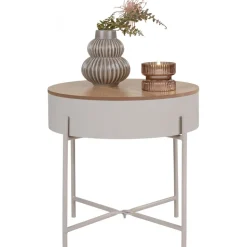 Sisco sidobord Beige/Grå Ø40 cm