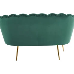 2-sits soffa grön/mässing - Kingsley + Textilrengöring för möbler