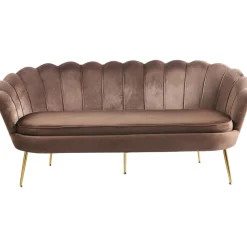 3-sits soffa i brun sammet - Kingsley + Fläckborttagare för möbler