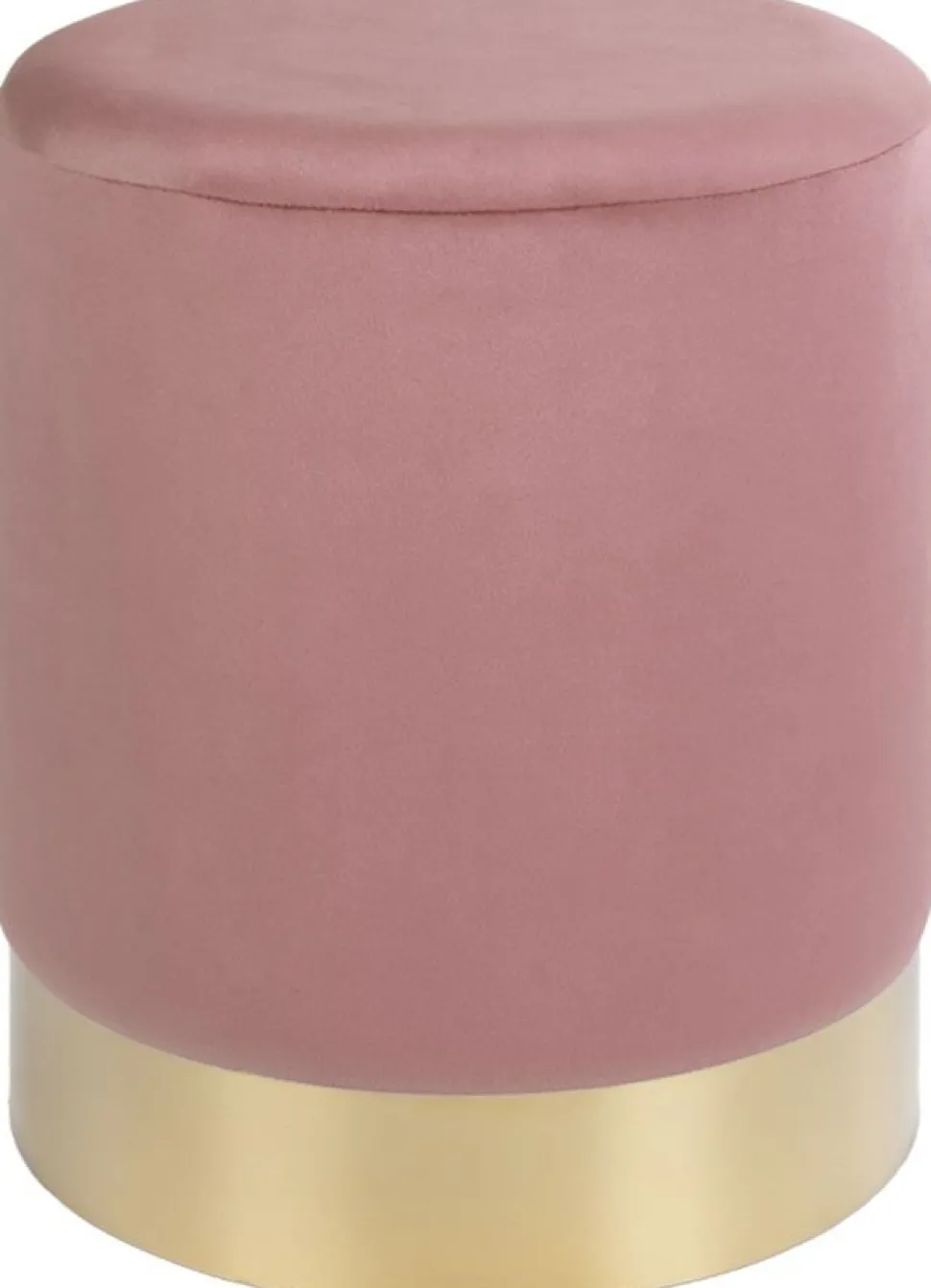 Sittpuff - Rosa/mässing