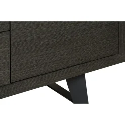 Skänk 160 cm bred mörkbetsad ek med betongskiva + Fläckborttagare för möbler