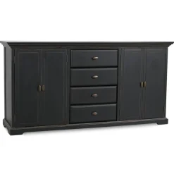 Skänk 180 cm bred svart