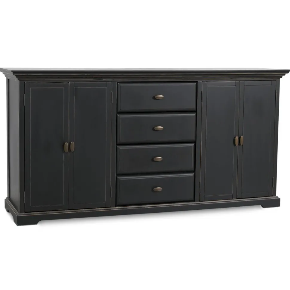 Skänk 180 cm bred svart