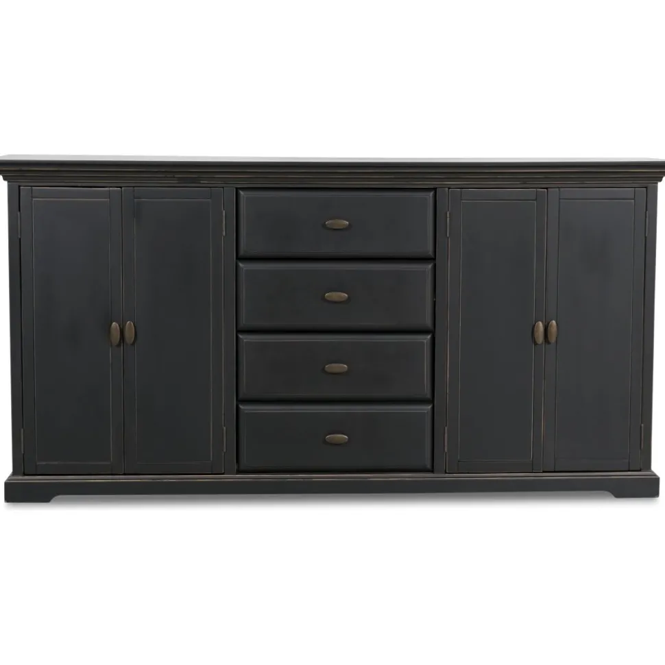 Skänk 180 cm bred svart