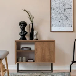 Skänk i valnöt 90 cm bred + Fläckborttagare för möbler