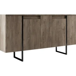 Skänk Lux i Valnöt/Svart - 160 cm