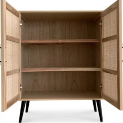 Skåp i rotting med svarta handtag - React