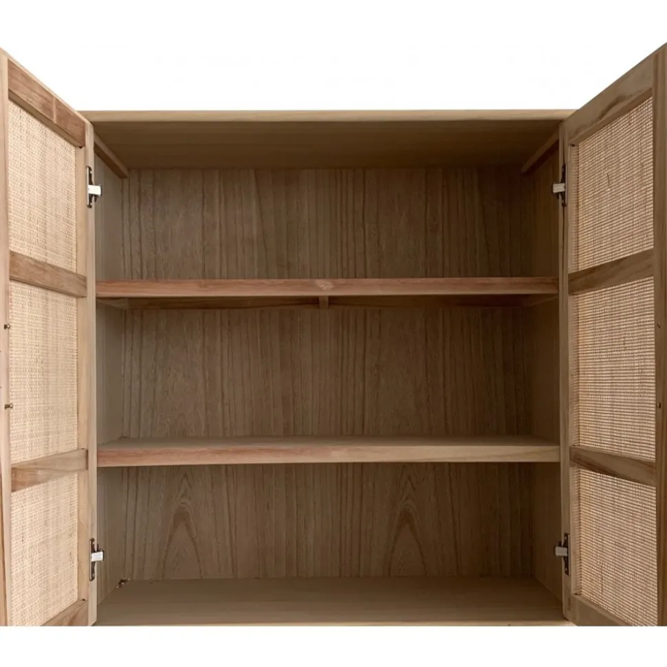 Skåp i trä och natur / rotting - React + Fläckborttagare för möbler