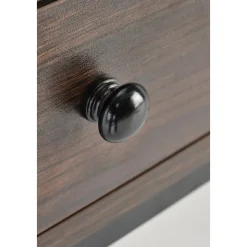 Skrivbord med lådor valnöt 123 cm bred + Textilrengöring för möbler