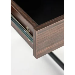 Skrivbord med lådor valnöt 123 cm bred + Textilrengöring för möbler