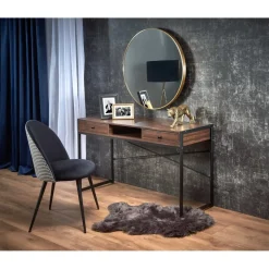 Skrivbord med lådor valnöt 123 cm bred + Möbeltassar